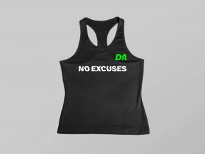 NO EXCUSES VEST <br> MENS BLACK