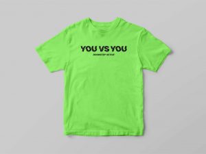 YOU VS YOU TEE <br> MENS NEON GREEN