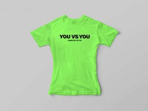 YOU VS YOU TEE <br> WOMENS NEON GREEN