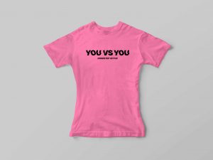 YOU VS YOU TEE <br> WOMENS NEON PINK